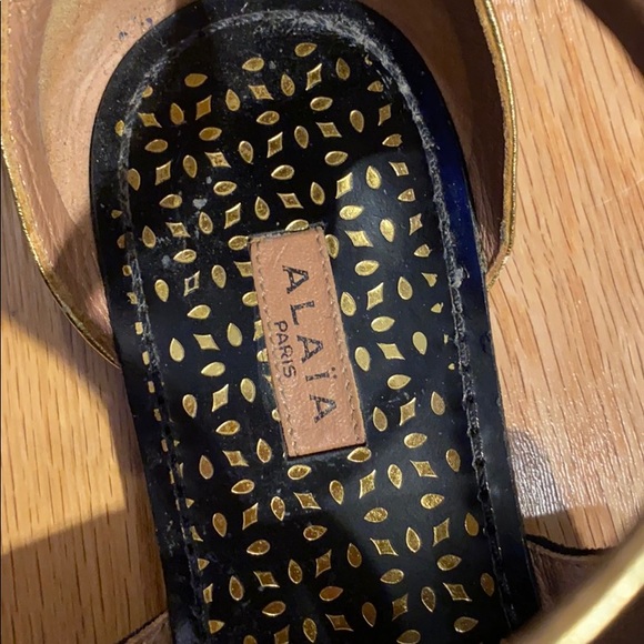 Alaia lazer cut suede and leather gladiator sandals size 40 - Picture 4 of 16